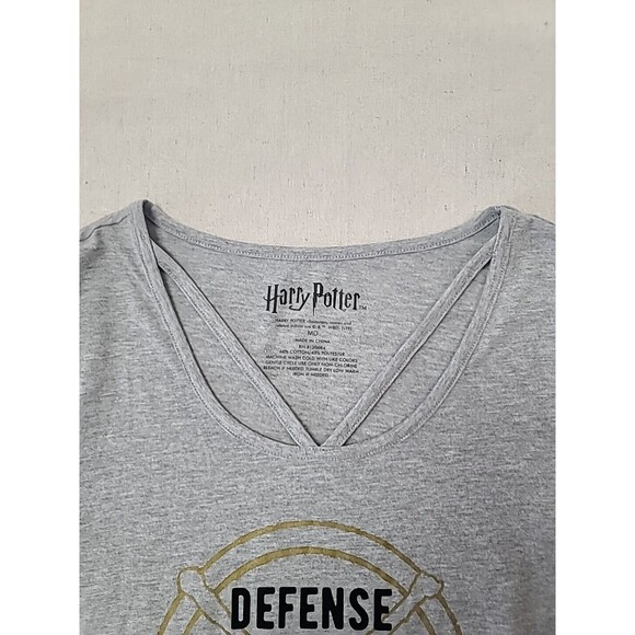 Harry Potter Womans Shirt Size Medium Defense Against The Dark Arts Gray - Picture 3 of 9